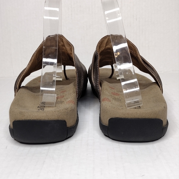 Taos Gift 2 Women's Cocoa Metallic Leather Ruched Braided Comfort Sandals Size12 - Picture 7 of 15